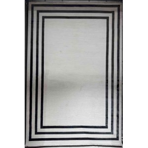 Turkish rug modern frame 42 white black size 300*400