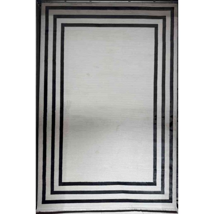 Turkish rug modern frame 42 white black size 250*350