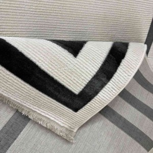Turkish rug modern frame 42 white black size 300*400