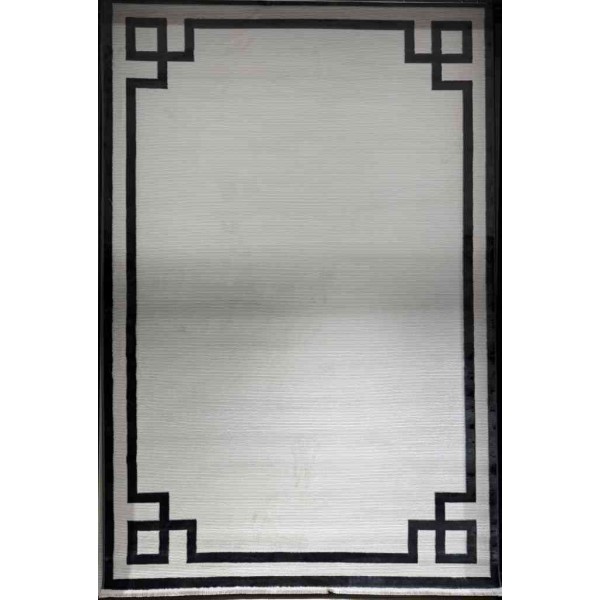 سجاد تركي برواز مودرن 43 ابيض اسود مقاس 150*220
