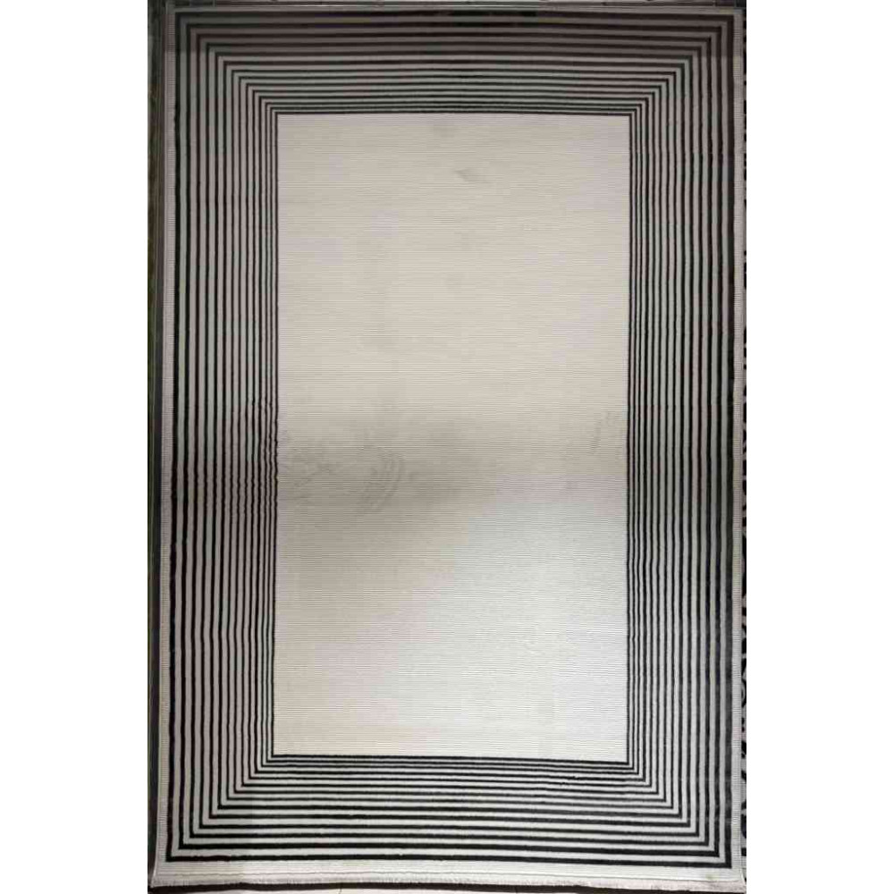 سجاد تركي برواز مودرن 44 ابيض اسود مقاس 300*400