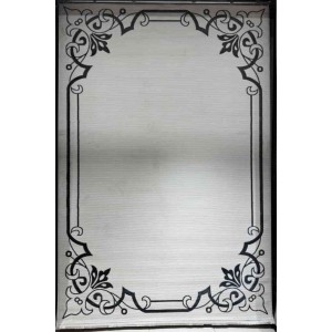 Turkish rug modern frame 80 white black size 50*80