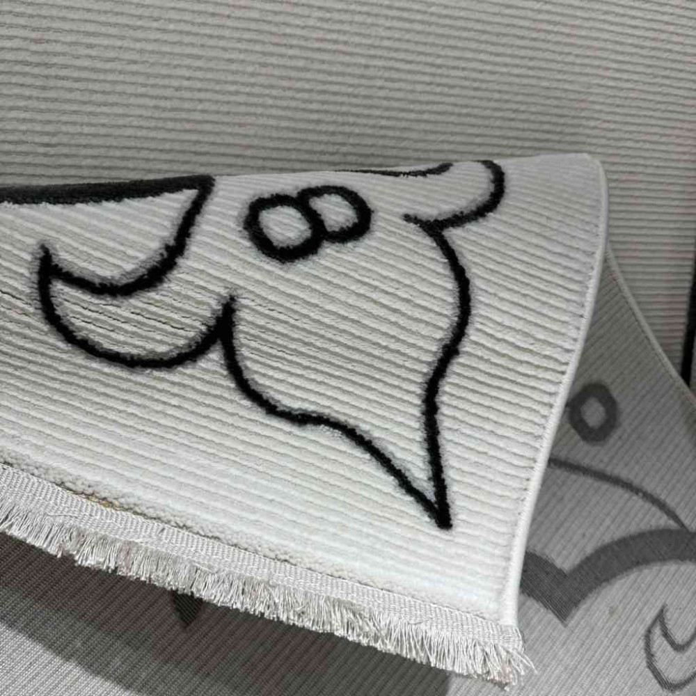 سجاد تركي برواز مودرن 80 ابيض اسود مقاس 50*80 سجاد تركي برواز مودرن 80 ابيض اسود مقاس 50*80