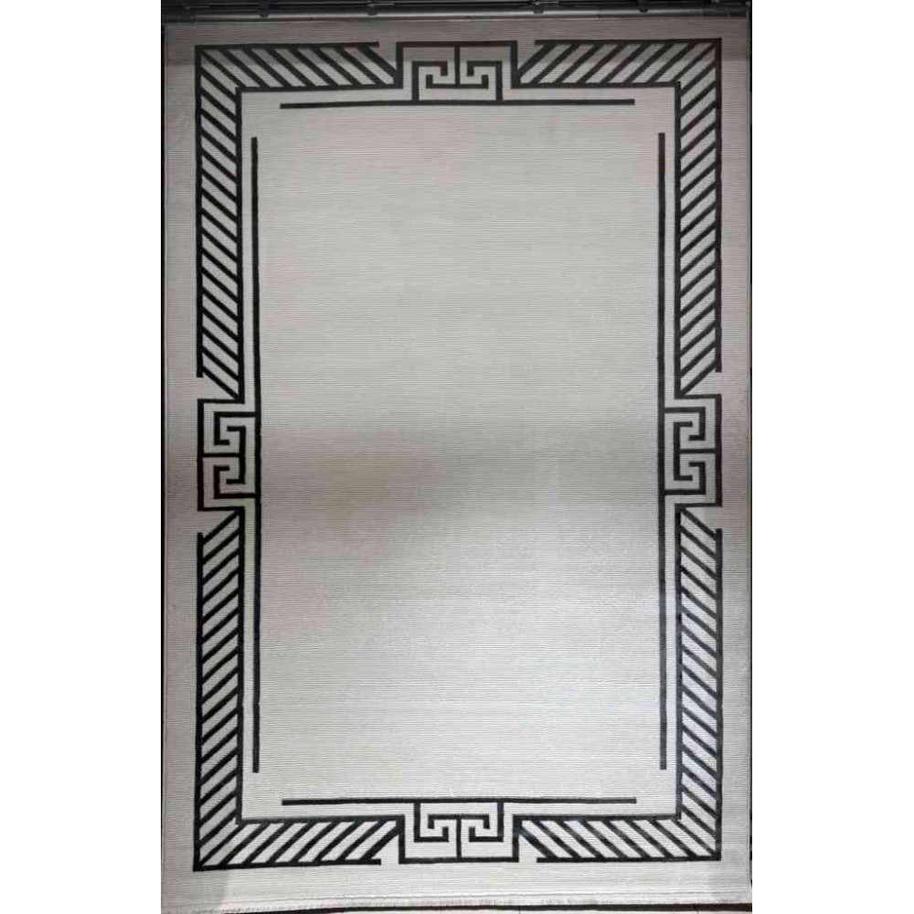 سجاد تركي برواز مودرن 83 ابيض اسود مقاس 50*80