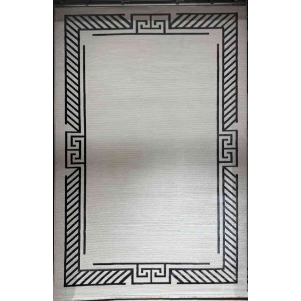سجاد تركي برواز مودرن 83 ابيض اسود مقاس 150*220