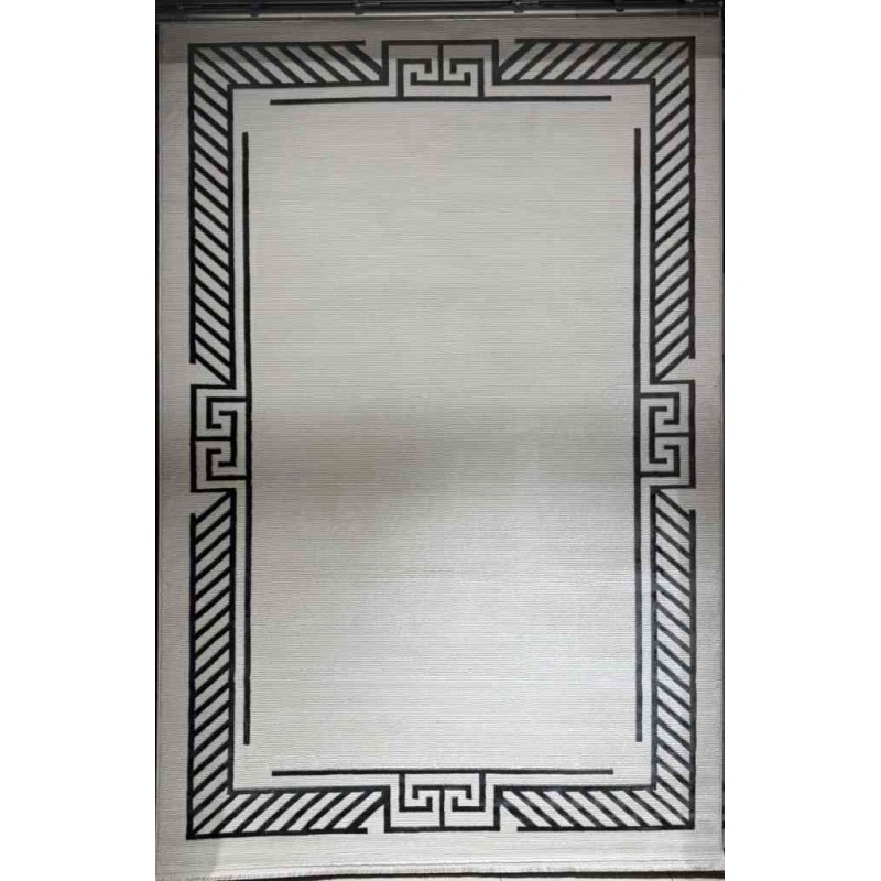 سجاد تركي برواز مودرن 83 ابيض اسود مقاس 50*80