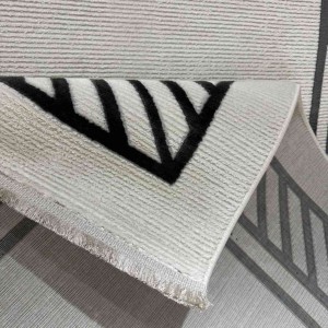 سجاد تركي برواز مودرن 83 ابيض اسود مقاس 150*220