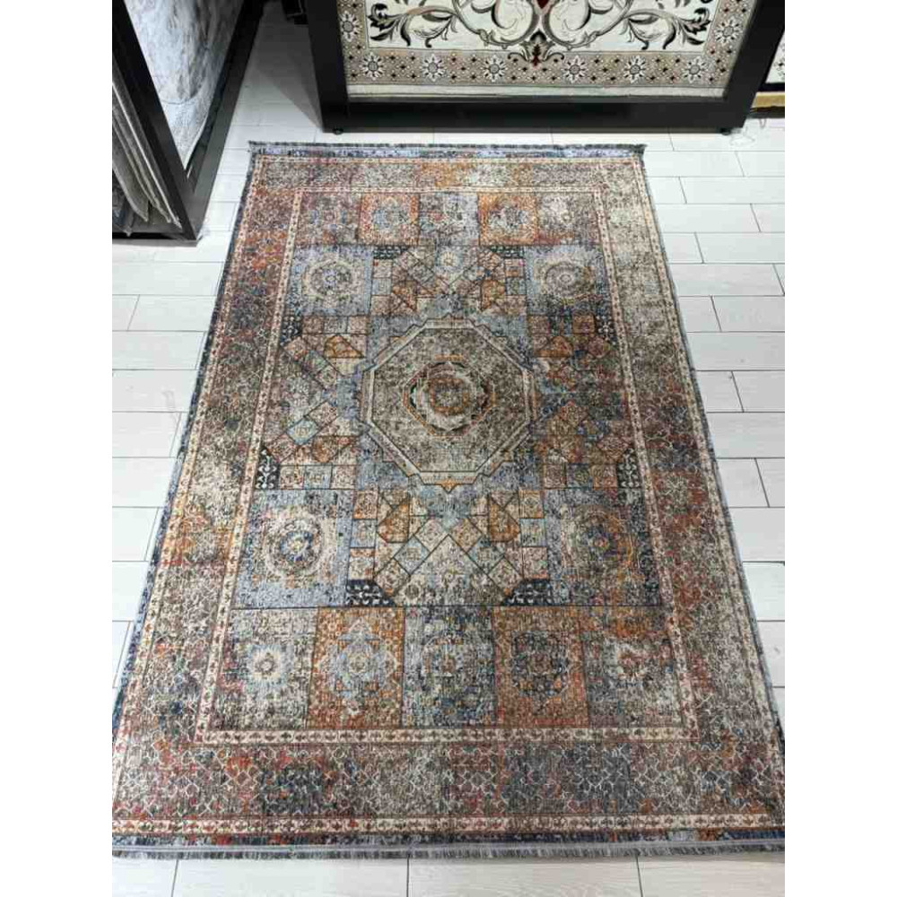 سجاد بوهيمي تركي تكنو KO63B بيج مولتي مقاس 80*150