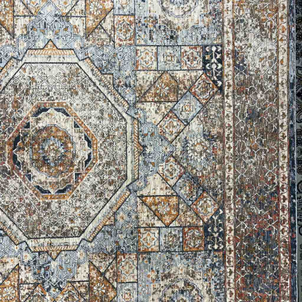 سجاد بوهيمي تركي تكنو KO63B بيج مولتي مقاس 80*150