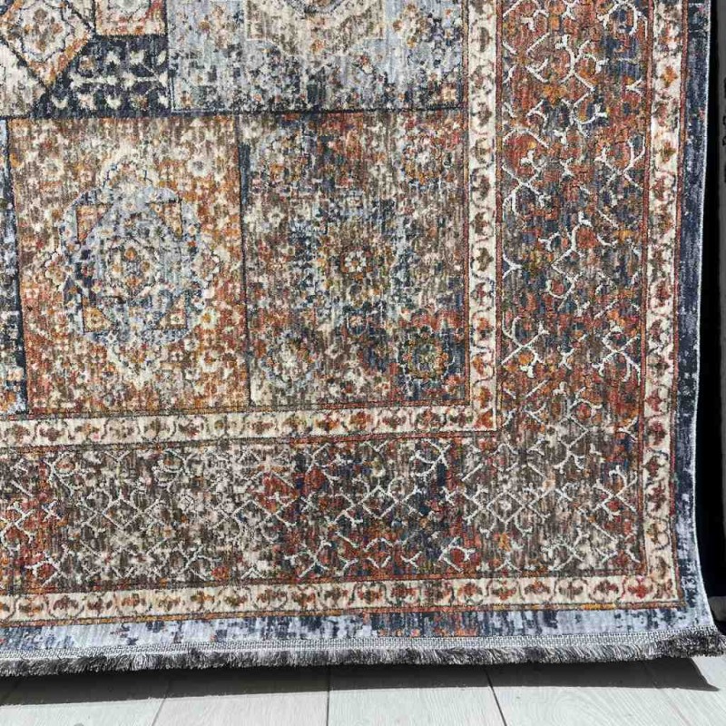 سجاد بوهيمي تركي تكنو KO63B بيج مولتي مقاس 100*200