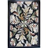 Turkish rug ANATOLIA French pattern D0034 ANTHRASIT COKME black size 100x300