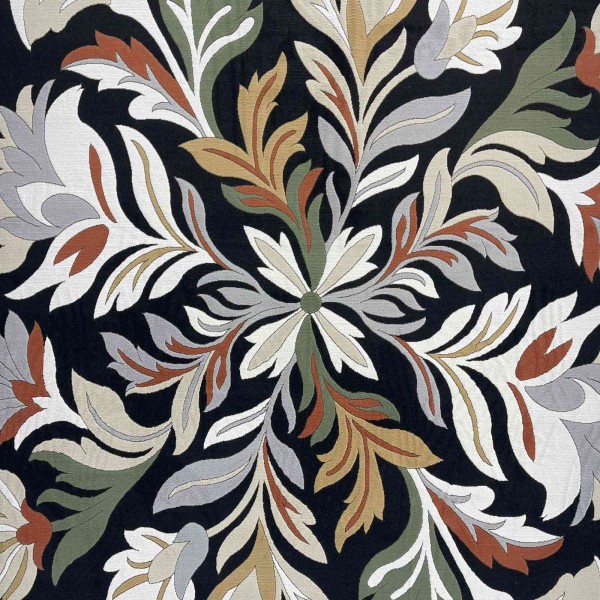 Turkish rug ANATOLIA French pattern D0034 ANTHRASIT COKME black size 100x300