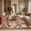 سجاد تصميم كوري نقش فرنسي تركي اناتوليا D0034 كورال كوكم تيلا مقاس 400*500