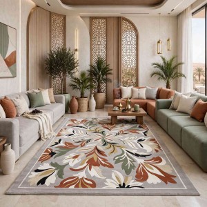 Turkish rug ANATOLIA French pattern D0034 GRAY COKME size 80*150