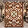 Turkish rug ANATOLIA French pattern D0036 CORAL COKME TILE size 80*150
