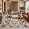 سجاد تصميم كوري نقش فرنسي تركي اناتوليا D0036 رصاصي كوكم مقاس 400*500