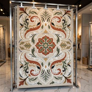 Turkish rug ANATOLIA French pattern D0036 Light beige cream size 100x300