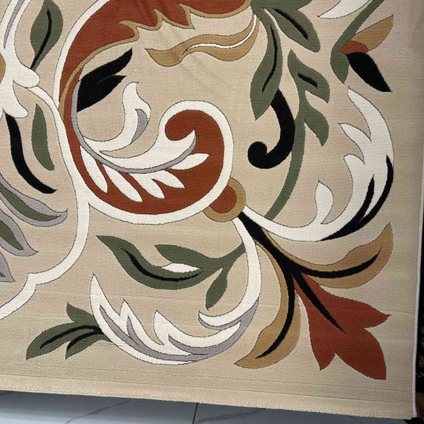 Turkish rug ANATOLIA French pattern D0036 Light beige cream size 100x300