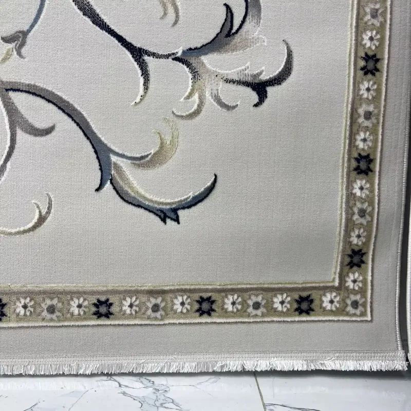 سجاد تركي بوسان نقش فرنسي القصور 007115 بيج مقاس 50*80