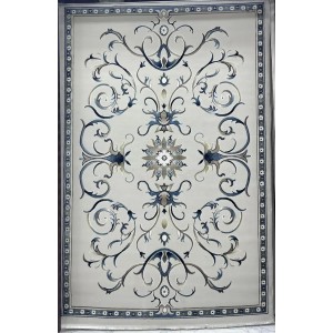 Turkish Bosan rug French pattern palaces 007115 blue size 100*200