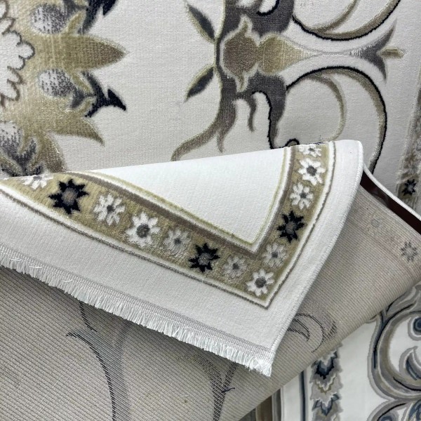 Turkish Bosan rug French pattern palaces 007115 cream SHRINK size 80*150