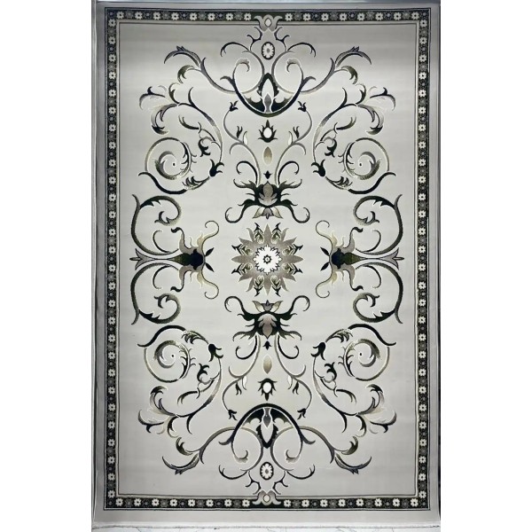 Turkish Bosan rug French pattern palaces 007115 gray size 80*150