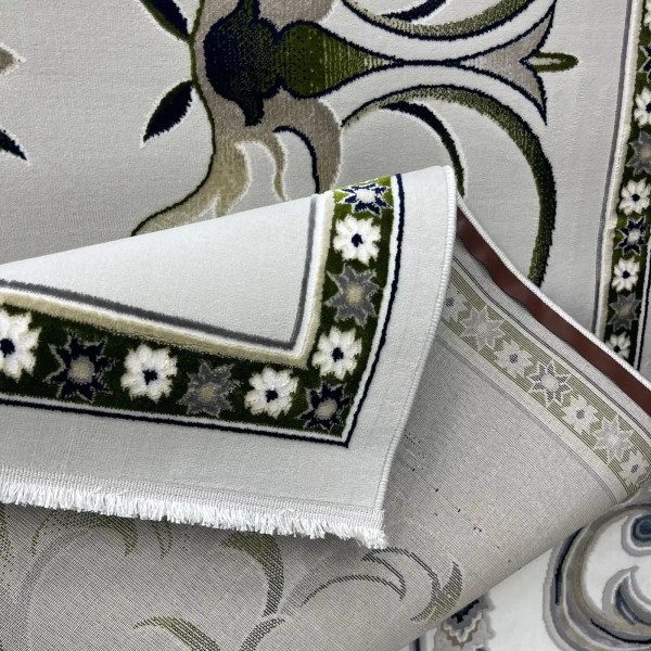 Turkish Bosan rug French pattern palaces 007115 gray size 80*150