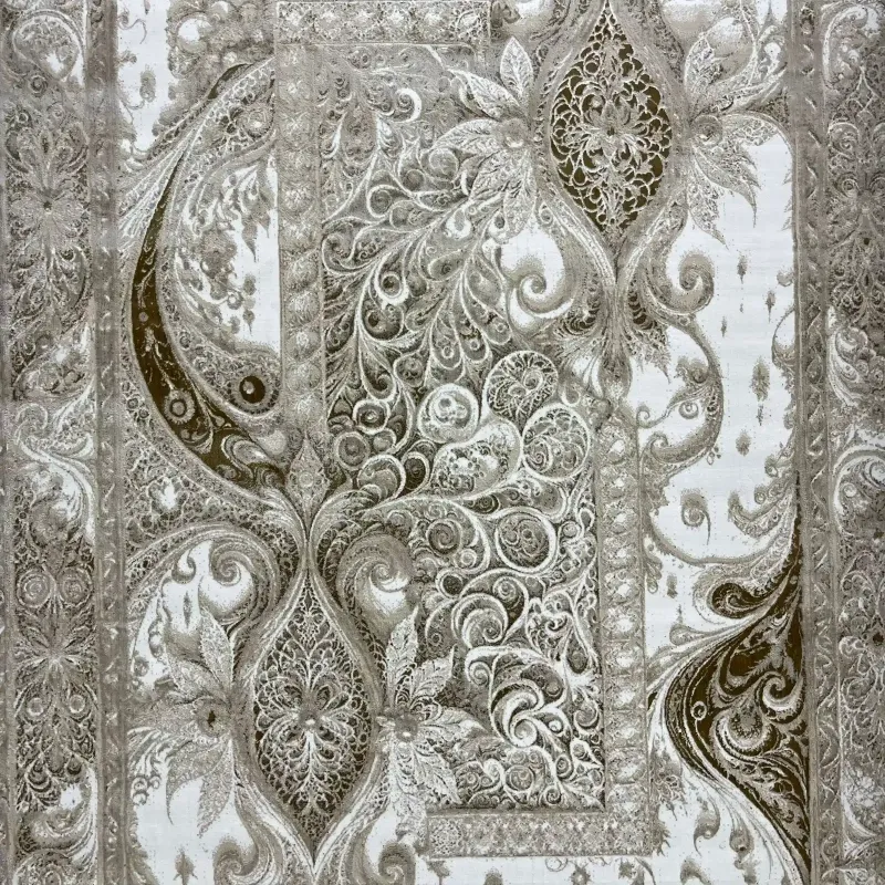 سجاد نيو بوهيمي تركي كاشان ثري دي 8339B بيج مقاس 80*150