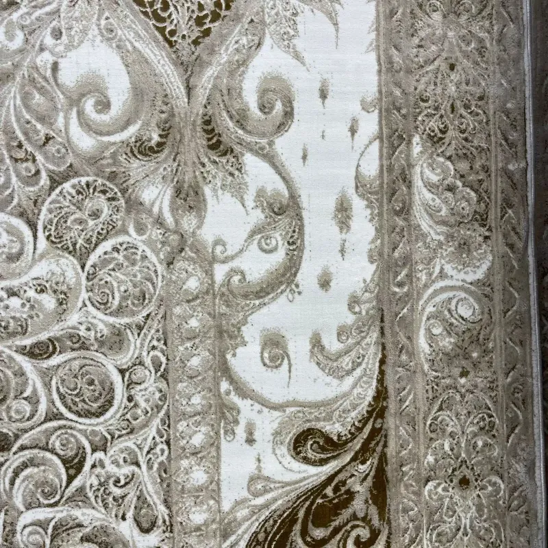 سجاد نيو بوهيمي تركي كاشان ثري دي 8339B بيج مقاس 80*150