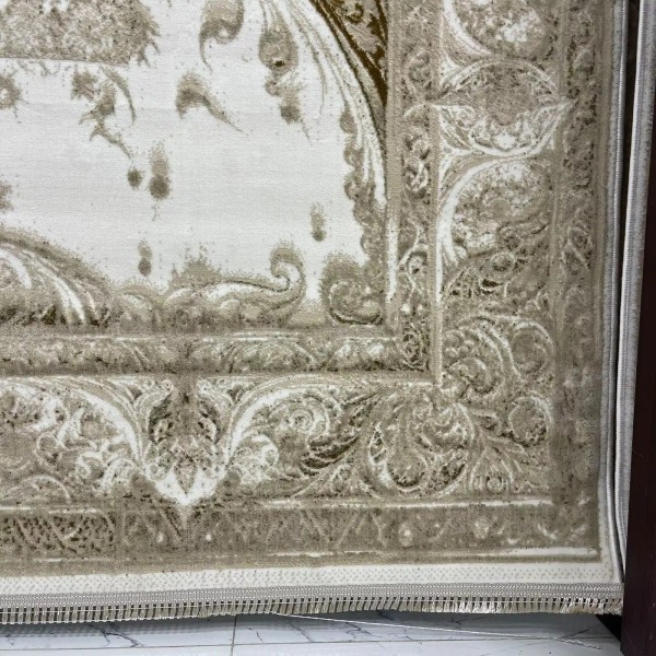 سجاد نيو بوهيمي تركي كاشان ثري دي 8339B بيج مقاس 250*350