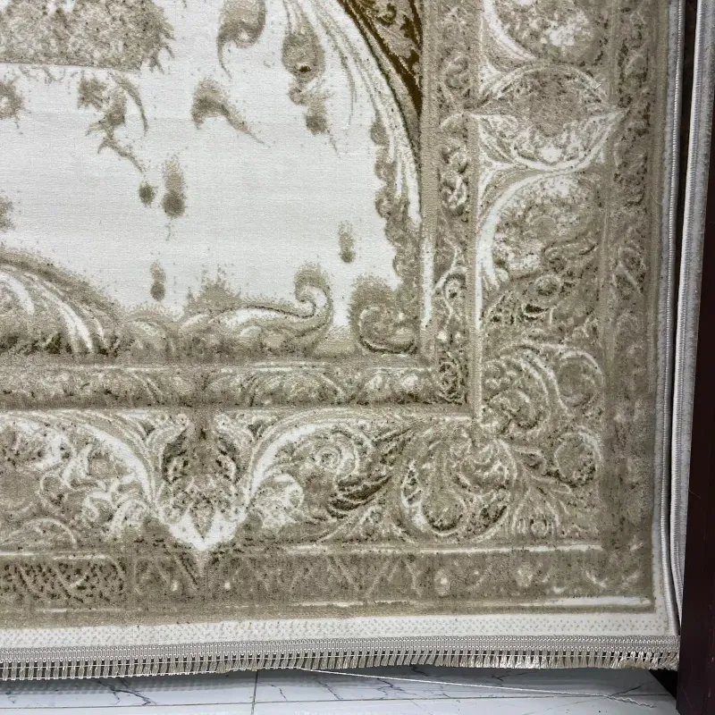 سجاد نيو بوهيمي تركي كاشان ثري دي 8339B بيج مقاس 80*150