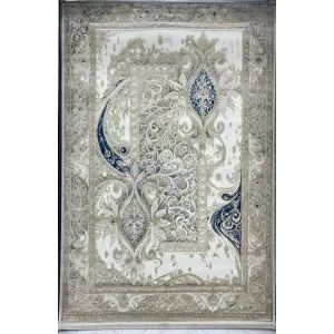 سجاد نيو بوهيمي تركي كاشان ثري دي 8339B سماوي مقاس 100*200