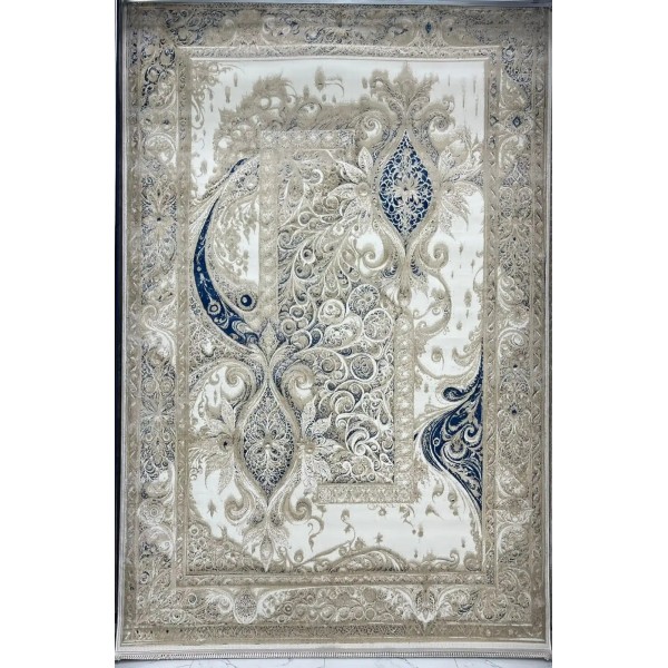 سجاد نيو بوهيمي تركي كاشان ثري دي 8339B سماوي مقاس 200*300
