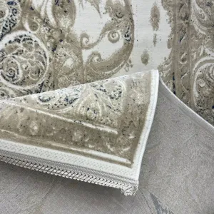 سجاد نيو بوهيمي تركي كاشان ثري دي 8339B سماوي مقاس 100*200