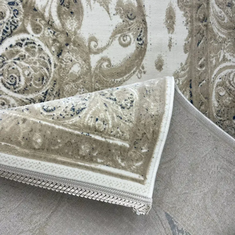 سجاد نيو بوهيمي تركي كاشان ثري دي 8339B سماوي مقاس 100*200