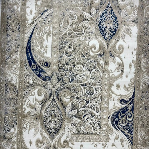 سجاد نيو بوهيمي تركي كاشان ثري دي 8339B سماوي مقاس 200*300