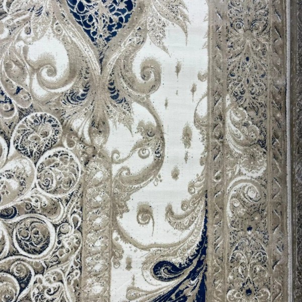 سجاد نيو بوهيمي تركي كاشان ثري دي 8339B سماوي مقاس 200*300