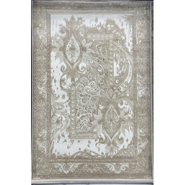 سجاد نيو بوهيمي تركي كاشان ثري دي 8339B كريم مقاس 300*400