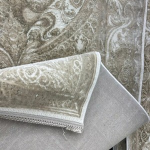 سجاد نيو بوهيمي تركي كاشان ثري دي 8339B كريم مقاس 150*220