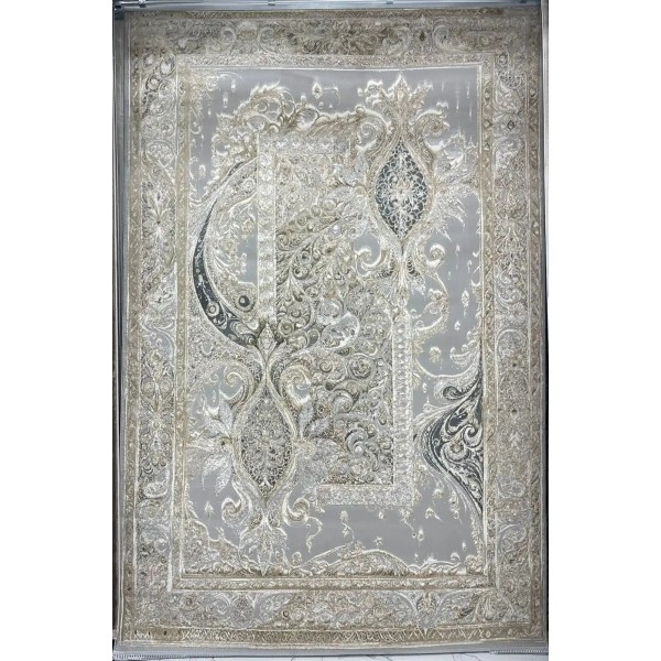 New Bohemian Turkish Kashan 3D Carpet 8339B gray Size 200*300