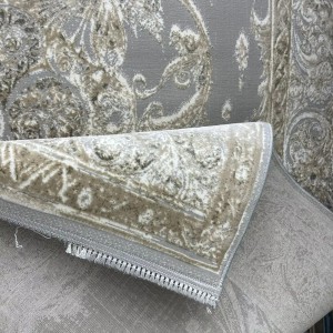 سجاد نيو بوهيمي تركي كاشان ثري دي 8339B رصاصي مقاس 80*150