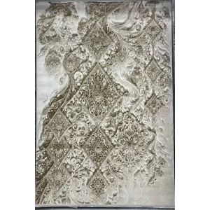 سجاد نيو بوهيمي تركي كاشان ثري دي 8555A بيج مقاس 250*350