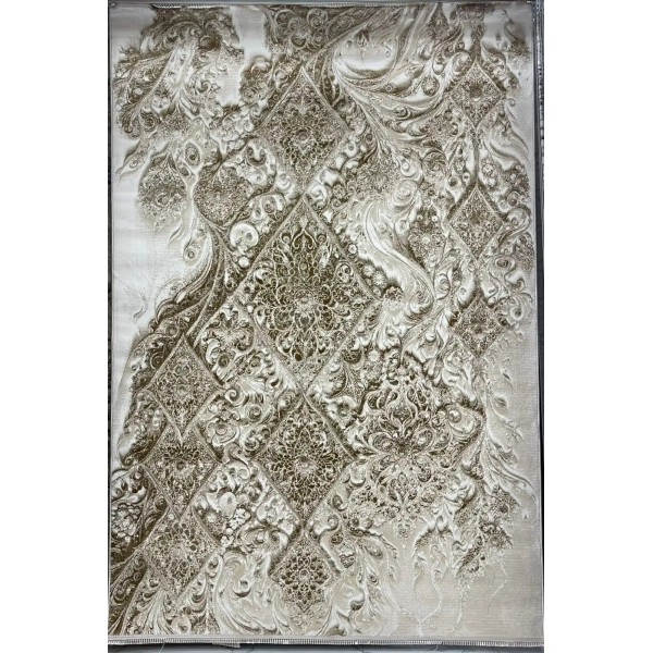 سجاد نيو بوهيمي تركي كاشان ثري دي 8555A بيج مقاس 200*300
