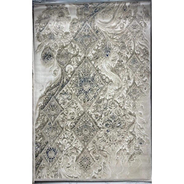 سجاد نيو بوهيمي تركي كاشان ثري دي 8555A سماوي مقاس 300*400