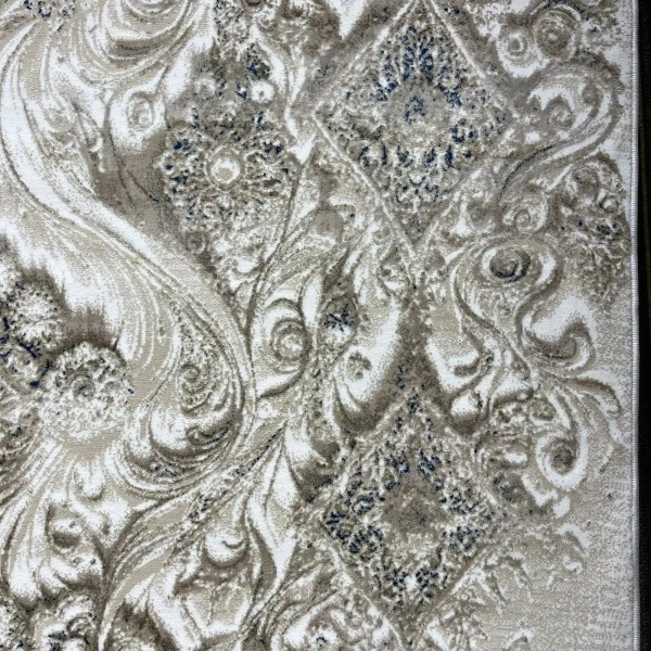سجاد نيو بوهيمي تركي كاشان ثري دي 8555A سماوي مقاس 300*400