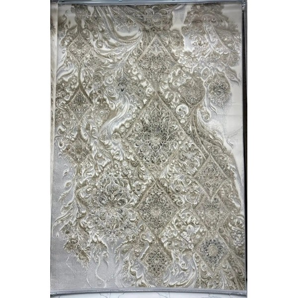 سجاد نيو بوهيمي تركي كاشان ثري دي 8555A رصاصي مقاس 200*300