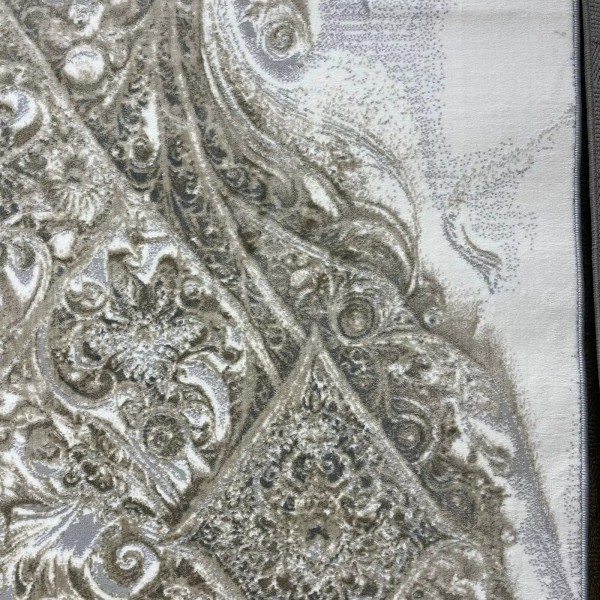 سجاد نيو بوهيمي تركي كاشان ثري دي 8555A رصاصي مقاس 200*300