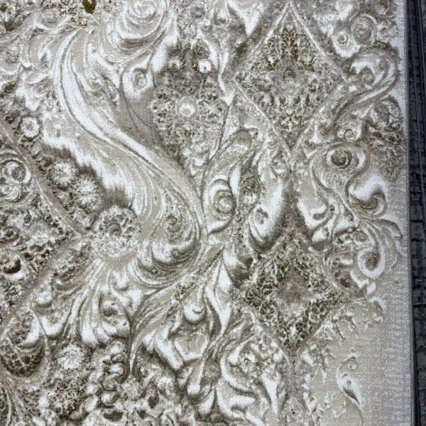 New Bohemian Turkish Kashan 3D Carpet 8555A vizon Size 100*200