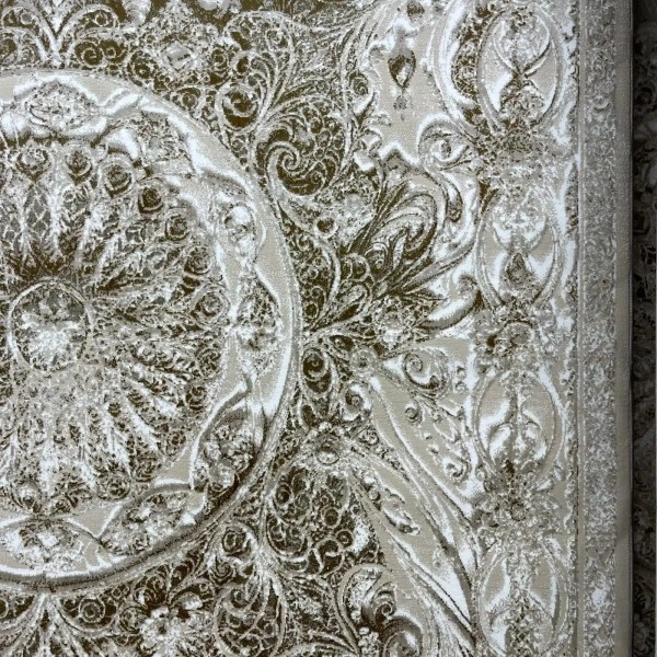 New Bohemian Turkish Kashan 3D Carpet 8556A beige Size 200*300