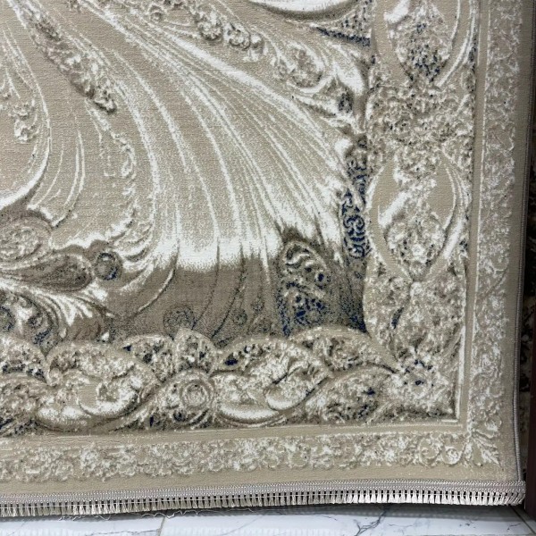 سجاد نيو بوهيمي تركي كاشان ثري دي 8556A سماوي مقاس 150*220